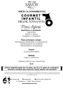 Menú Fira tots Sants