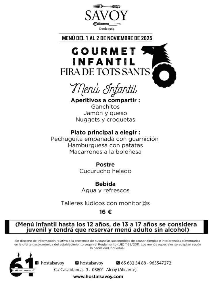 Menú Fira tots Sants