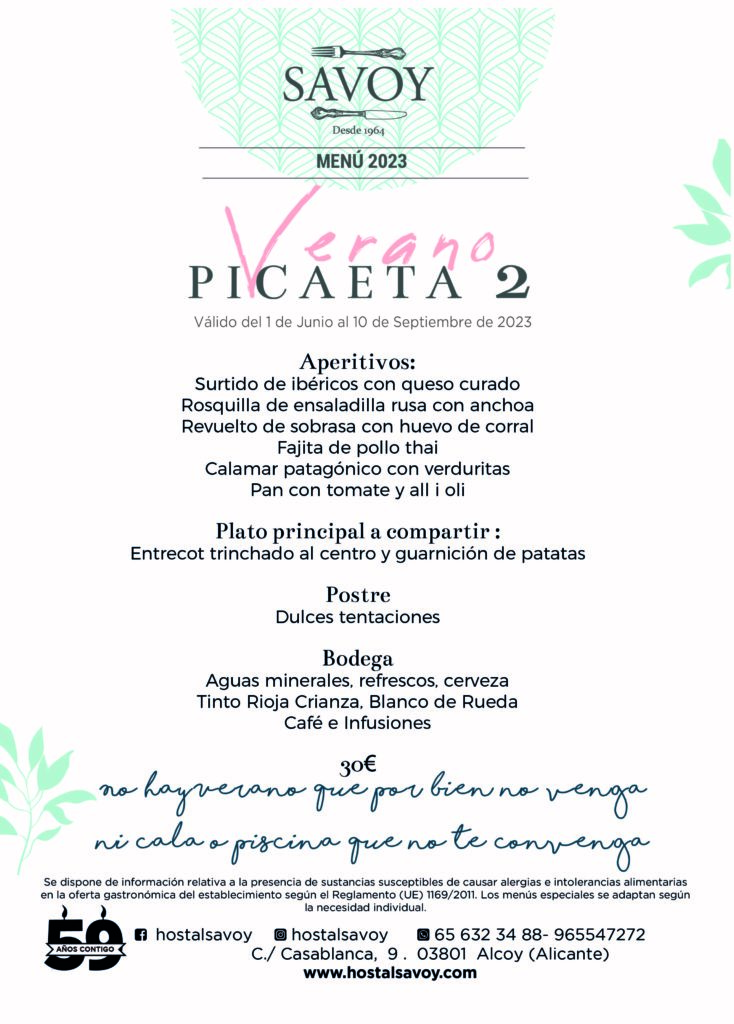 Menú Picaeta 2