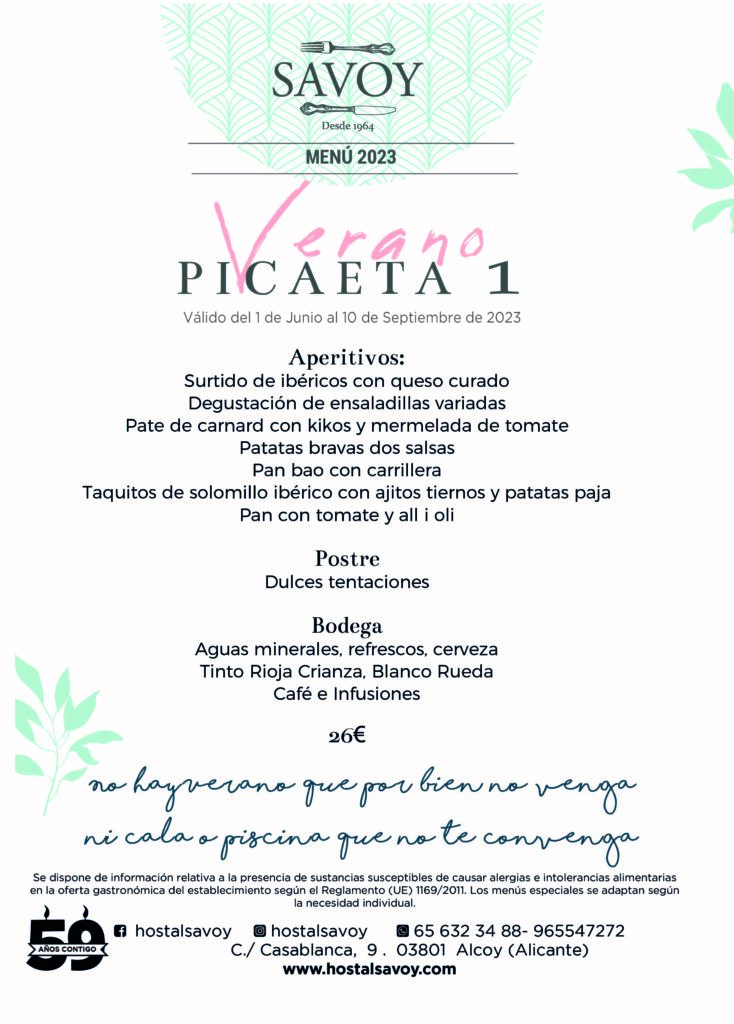 Menú Picaeta 1