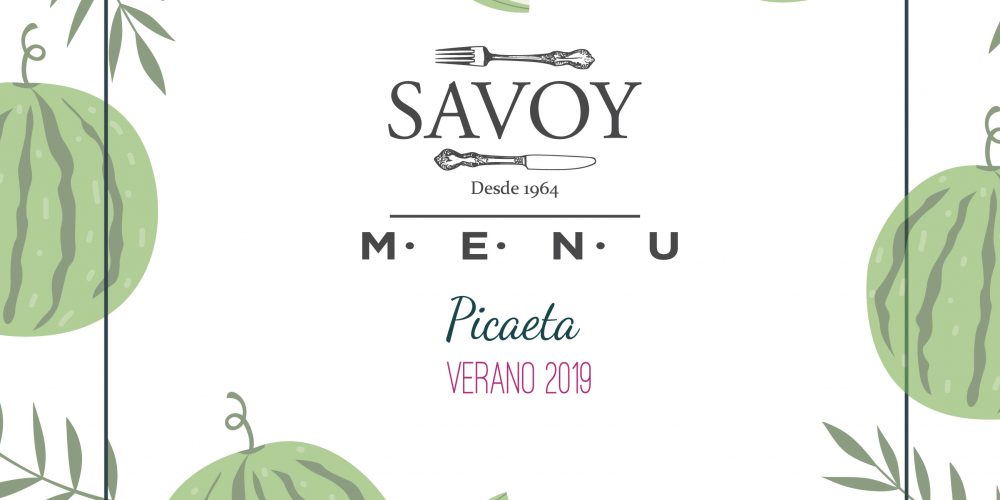Menús Picaeta de Verano 2019