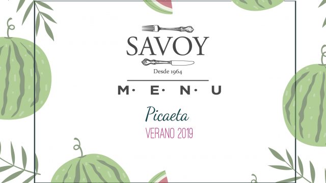 Menús Picaeta de Verano 2019
