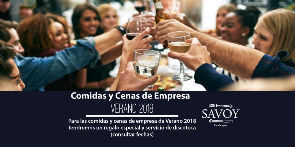 Comidas y Cenas de Empresa de Verano 2018